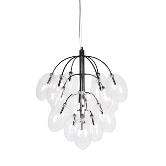 Lampa szklane bańki Drops czarna 50cm